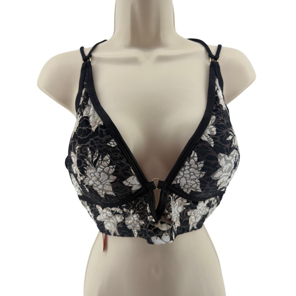 Victoria Secret Pink Light Lined Bralette Velvet Womens Large
